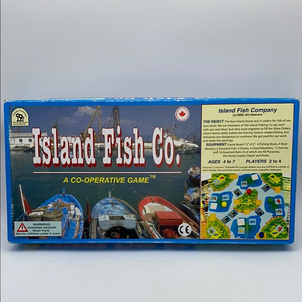 Island Fish Co. A Co-operative Game Family Pastimes Board Game Jim Deacove 2009